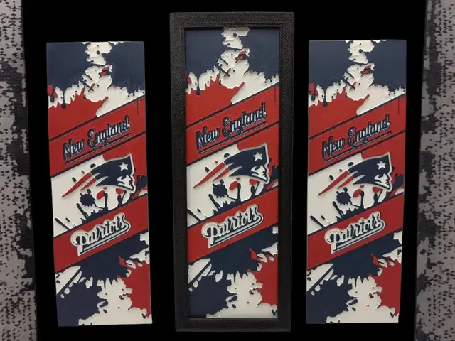 HueForge model: Patriots 50mm x 150mm bookmark by MythicHue's
