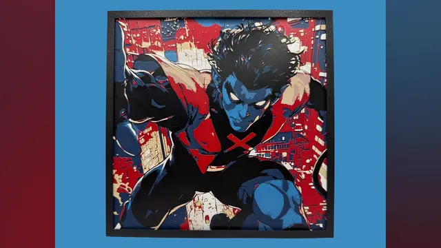 HueForge model: Nightcrawler - Marvel Hueforge by Canadian Gamer