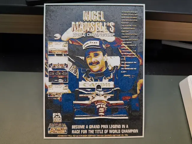 HueForge model: Nigel Mansell World Champion F1 HueForge by liv_3d