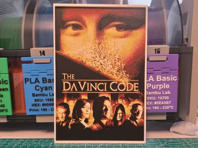 HueForge model: The Da Vinci Code Movie Poster - Hueforge Art by Lumpy3D