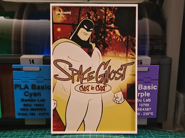 HueForge model: Space Ghost Coast to Coast Poster - Hueforge Art by Lumpy3D