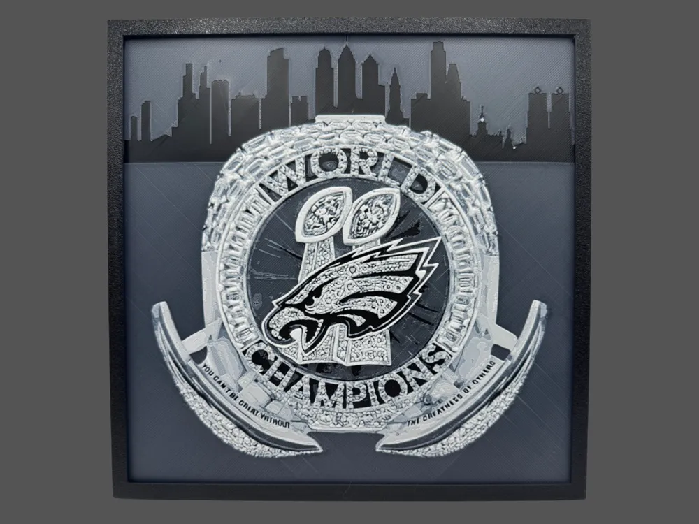 Philadelphia Eagles - Second Championship Ring by Canadian Gamer HueForge model: Philadelphia Eagles - Second Championship Ring by Canadian Gamer