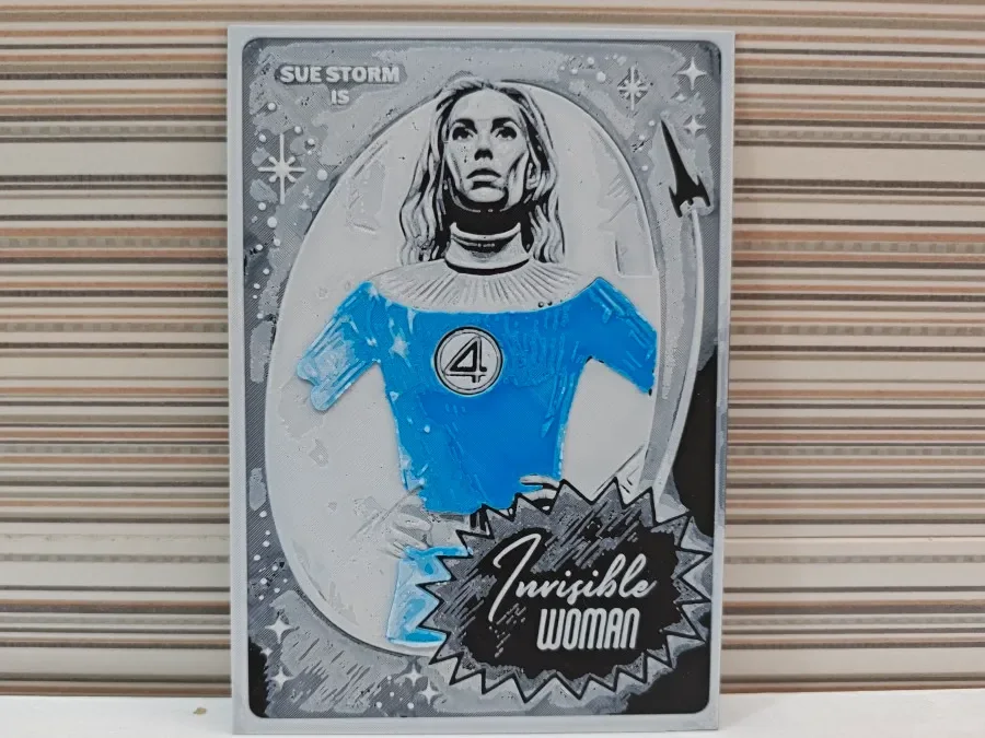 Hueforge – Invisible Woman (Sue Storm) by Litolunar HueForge model: Hueforge – Invisible Woman (Sue Storm) by Litolunar