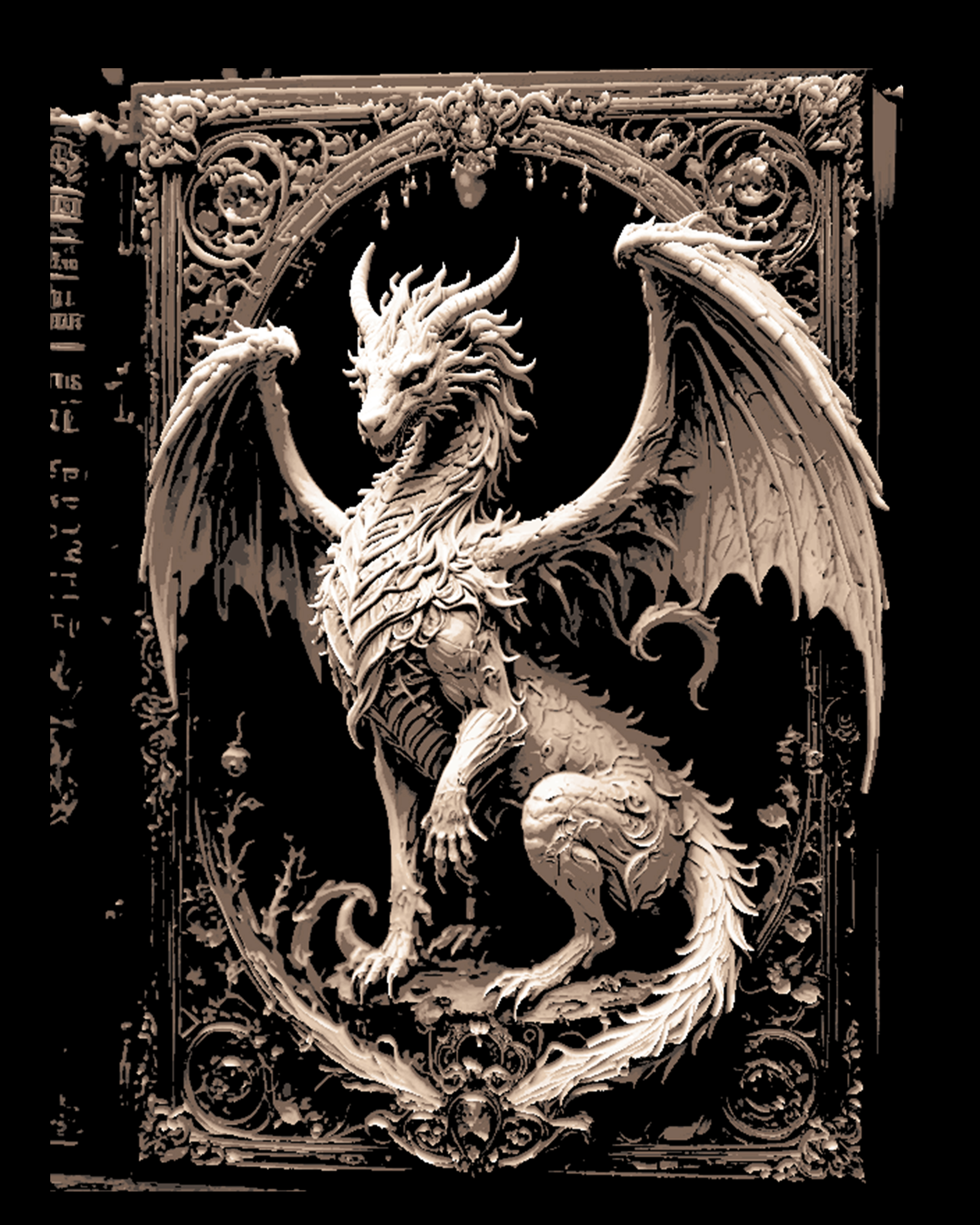 Open the book to find the Ice Dragon - Reading Imagination #8 in series by BooneCo3d HueForge model: Open the book to find the Ice Dragon - Reading Imagination #8 in series by BooneCo3d