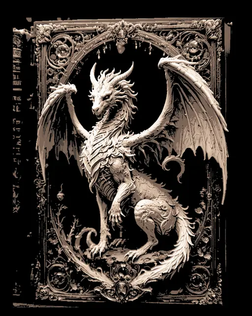 HueForge model: Open the book to find the Ice Dragon - Reading Imagination #8 in series by BooneCo3d