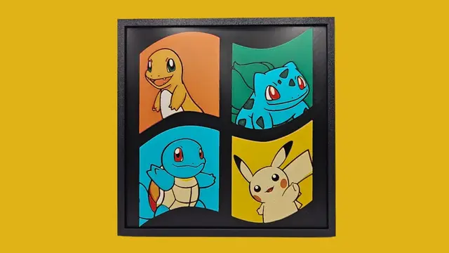 HueForge model: Pokemon Windows by BusyKikiBee