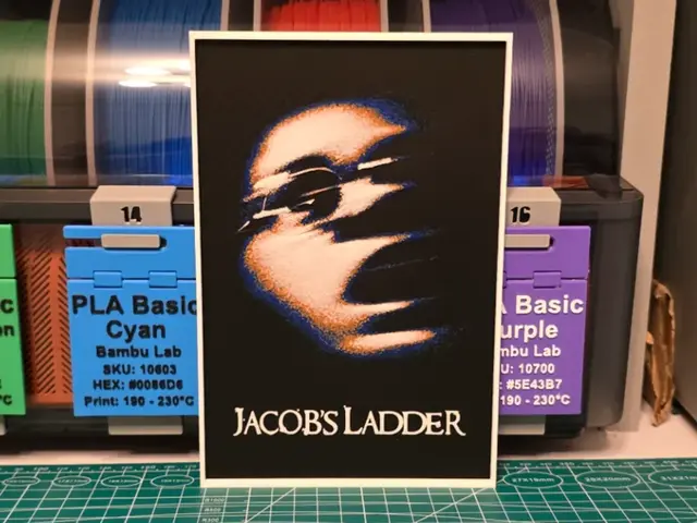 HueForge model: Jacob's Ladder Movie Poster - Hueforge Art by Lumpy3D