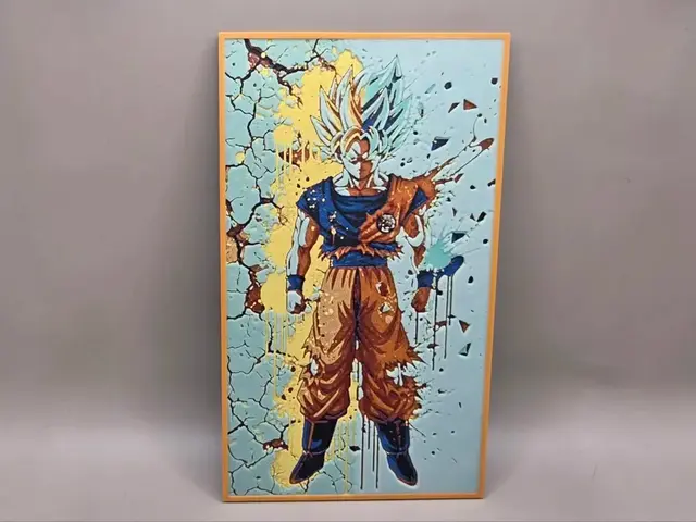 HueForge model: Son Goku SS Blue - HueForge by keko