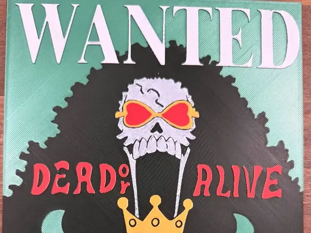 HueForge model: One Piece - The SK Brook Wanted Poster by Pretty Okay Prints
