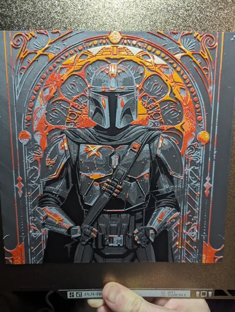 HueForge model: Mandalorian Hueforge by the_bearded_jedi