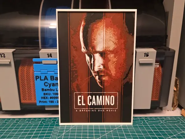 HueForge model: El Camino: A Breaking Bad Movie - Hueforge Art by Lumpy3D