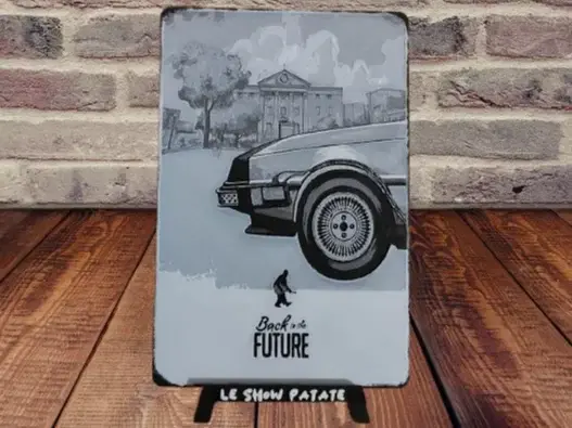HueForge model: Back to the Future (1) Plaque #1 Poster by leshowpatate
