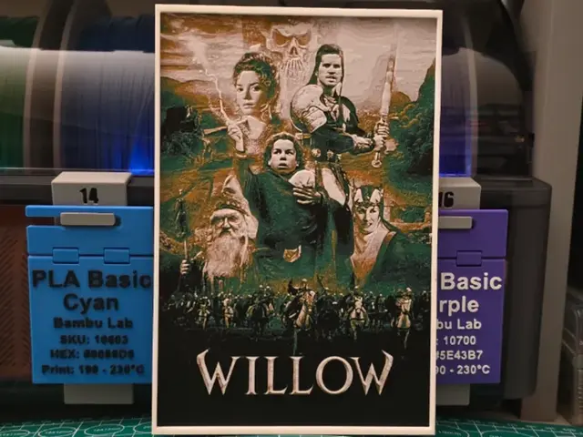 HueForge model: Willow Movie Poster - Hueforge Art by Lumpy3D