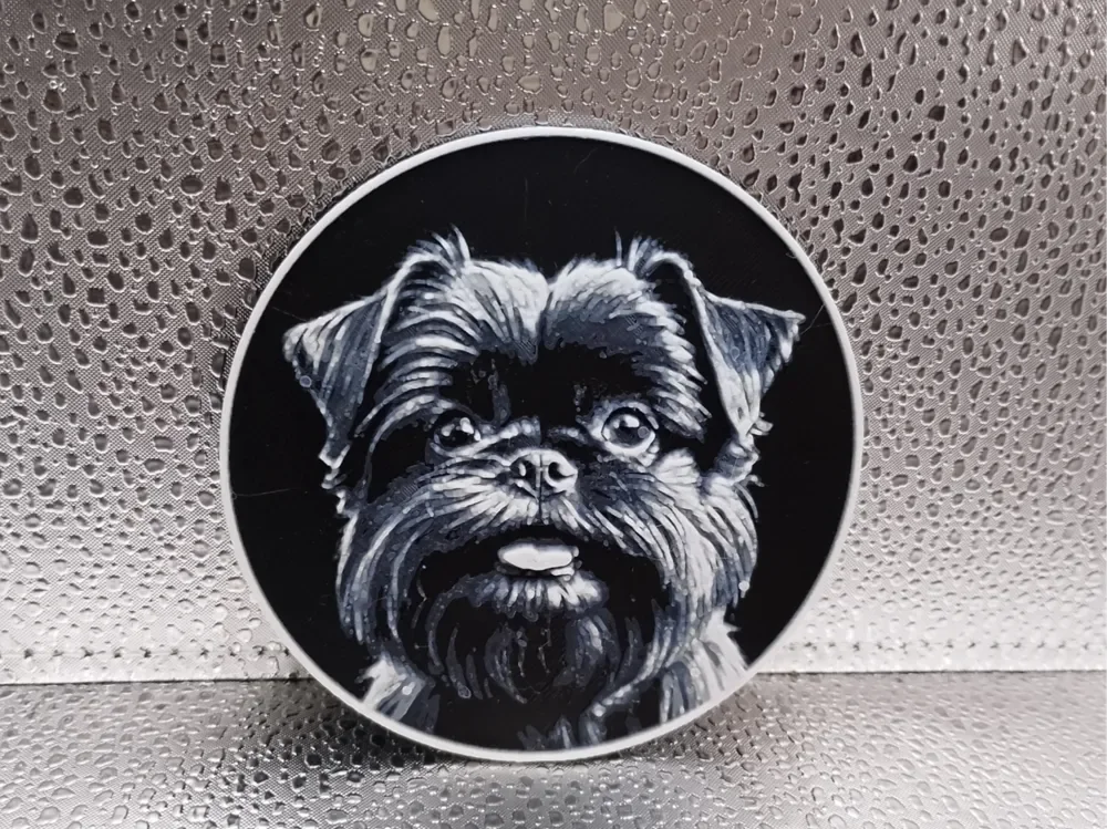 Affenpinscher Coaster - Hueforge by Borishotch Industries HueForge model: Affenpinscher Coaster - Hueforge by Borishotch Industries