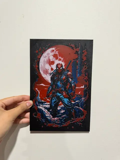 HueForge model: Samurai Spider-Man - HueForge Print by cyanidesugar