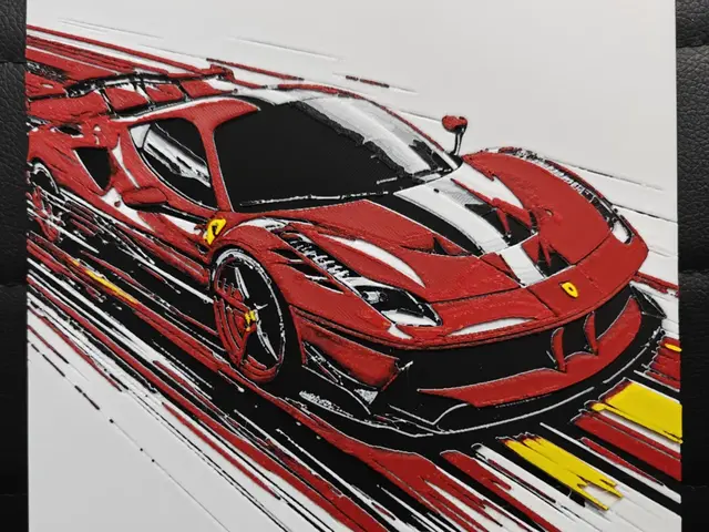 HueForge model: Ferrari Italia by TheHueforgeLady