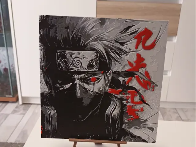 HueForge model: Hatake Kakashi - Naruto Hueforge by 3DNesy