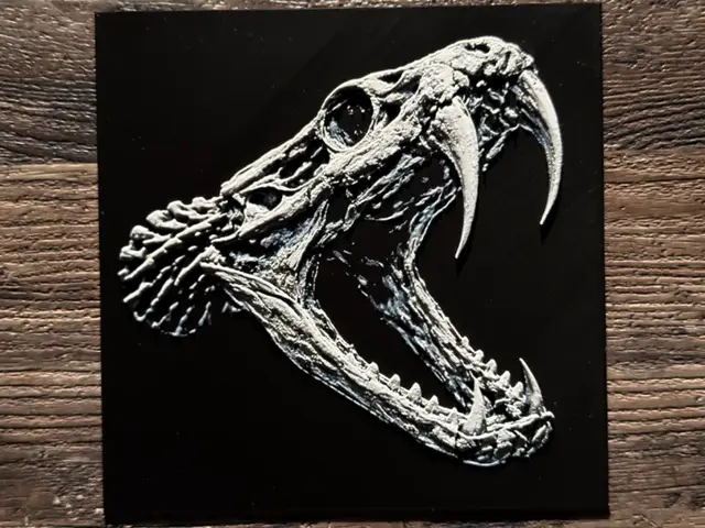 HueForge model: Rattlesnake Skull Series by novy