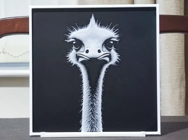HueForge model: Ostrich - 2 Color HueForge by BoDad