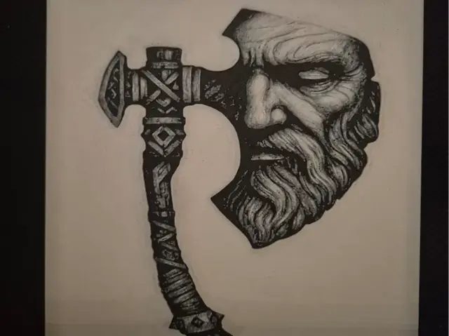 HueForge model: Viking axe hueforge by Buntsta