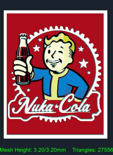HueForge model: Nuka Cola Boy Mini by Strata Prints