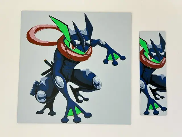 HueForge model: Greninja - Bookmark / Portrait by 3djd