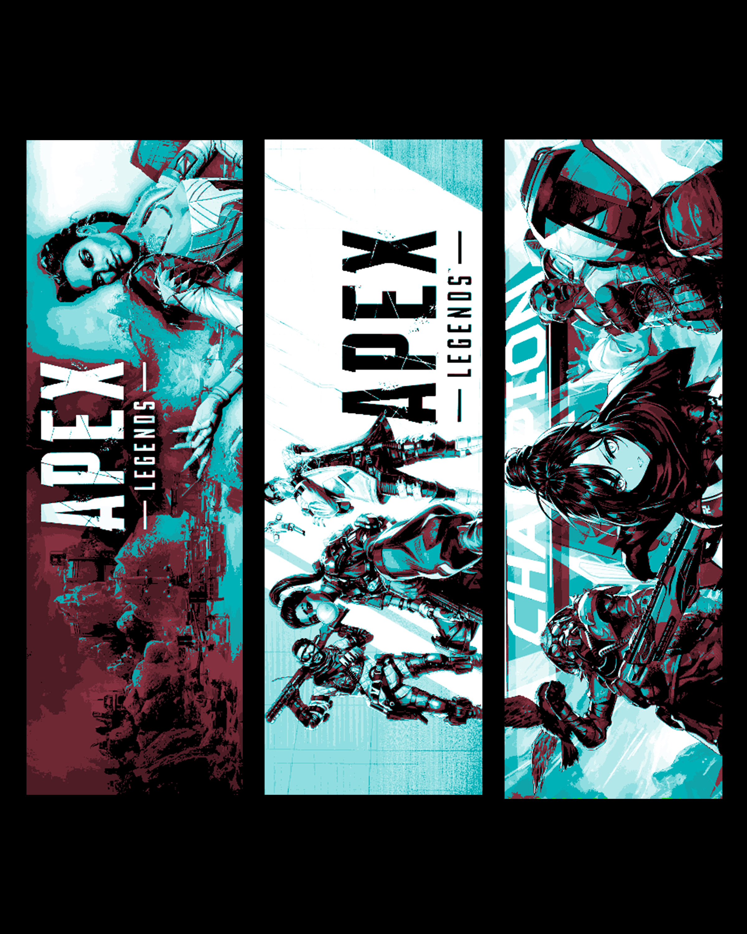 Set of Fanart Bookmarks Celebrating the Game Apex Legends by BooneCo3d HueForge model: Set of Fanart Bookmarks Celebrating the Game Apex Legends by BooneCo3d