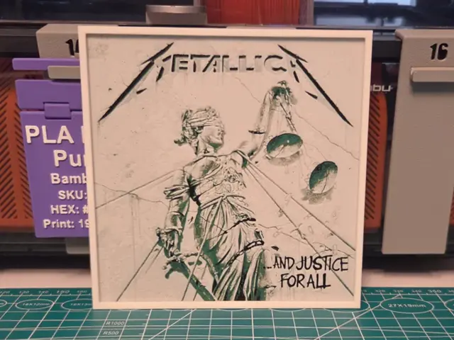 HueForge model: Metallica "...And Justice for All" Album Hueforge by Lumpy3D