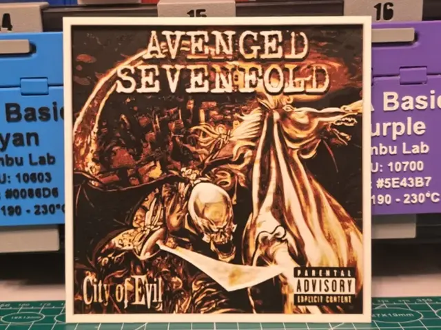 HueForge model: Avenged Sevenfold "City of Evil" Album - Hueforge by Lumpy3D