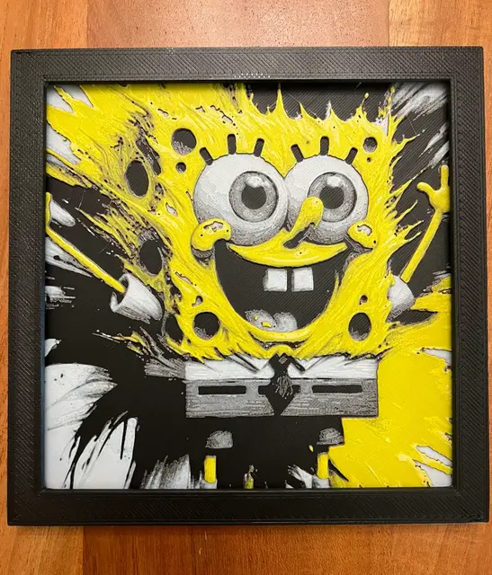 HueForge model: SpongeBob Squarepants by JustBe 3D Printing