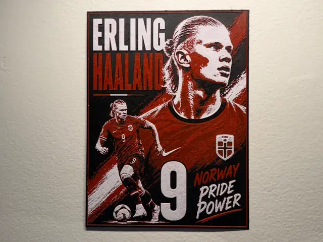 HueForge model: Norway Erling Haaland World Cup Poster HueForge by liv_3d