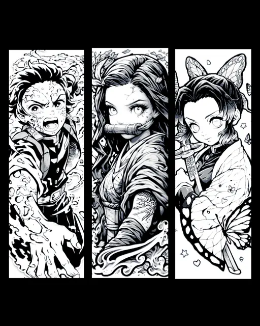 HueForge model: Fan art bookmarks of characters from Demon Slayer Manga and Anime by BooneCo3d