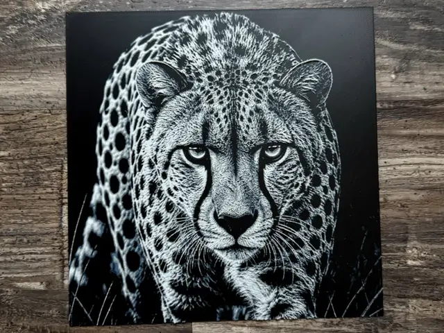 HueForge model: Cheetah Wildlife Series by novy