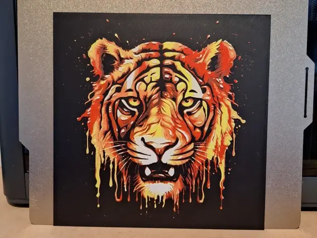 HueForge model: Tiger fire Drip - Hueforge 4 colour by 3dGlow