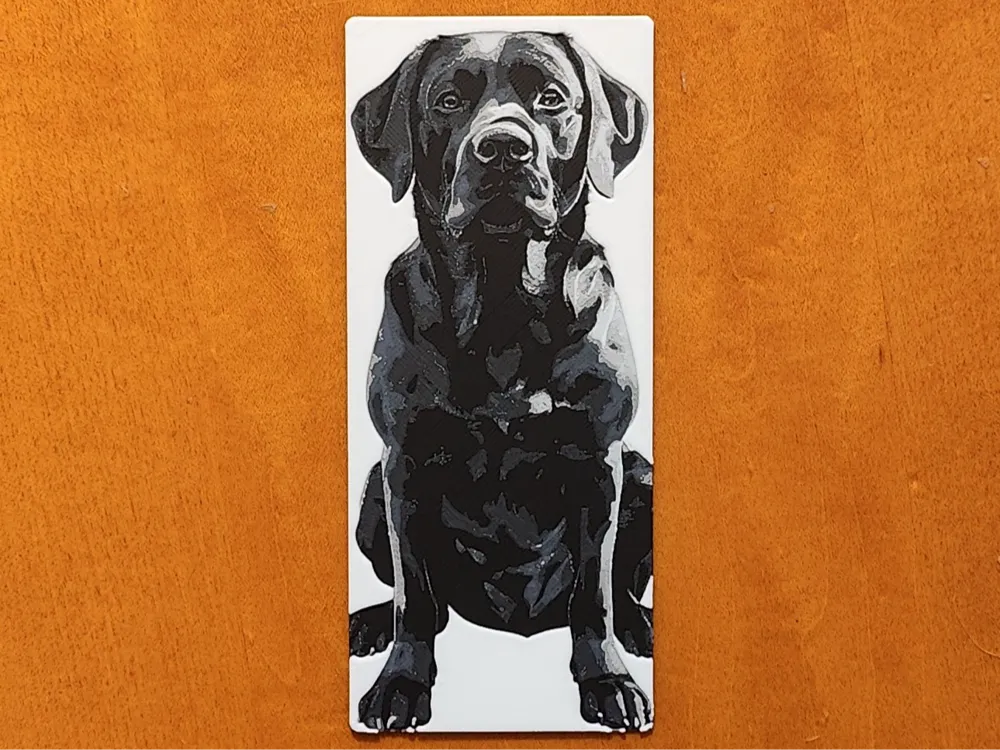 Black Labrador Retriever Bookmark - Hueforge by Sarge HueForge model: Black Labrador Retriever Bookmark - Hueforge by Sarge