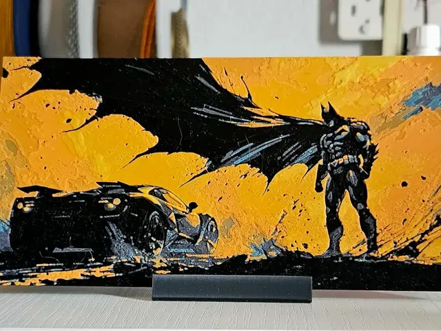 HueForge model: Batman with car by Mano's 3d_Art
