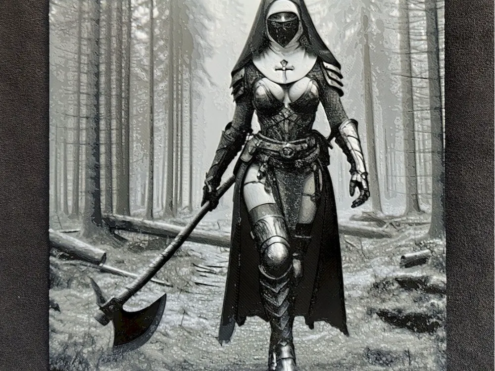 Nun HueForge by fD.667 HueForge model: Nun HueForge by fD.667