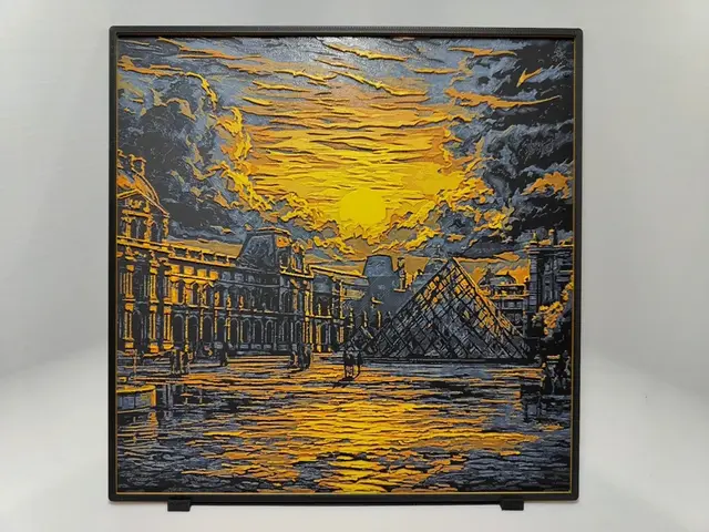 HueForge model: Louvre Sunset - Hueforge by BeaN