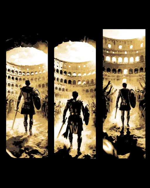 HueForge model: The crowd's favorite Gladiator is welcomed into the Colosseum - Set of Bookmarks by BooneCo3d