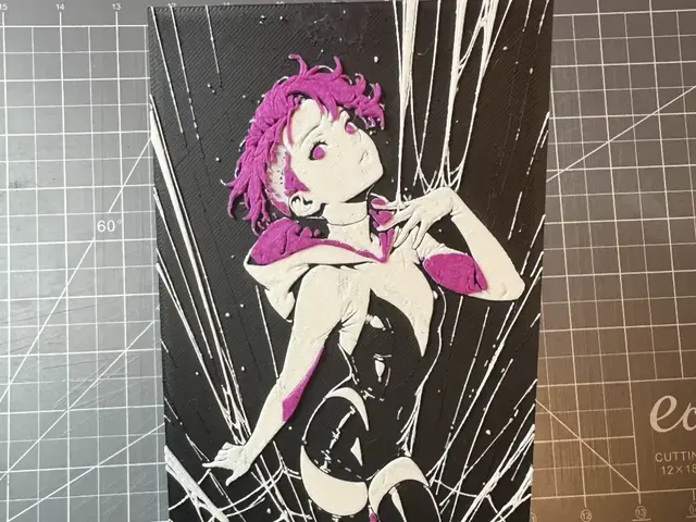 4x8 hueforge of spider-gwen from spiderman