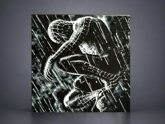 Spider-Man in the Rain — Dark Reflection