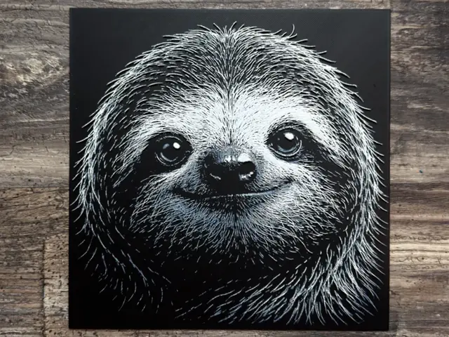 HueForge model: Sloth Wildlife Series by novy