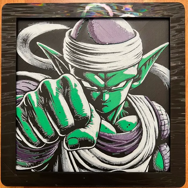 HueForge model: Piccolo From Dragon Ball Z by JustBe 3D Printing