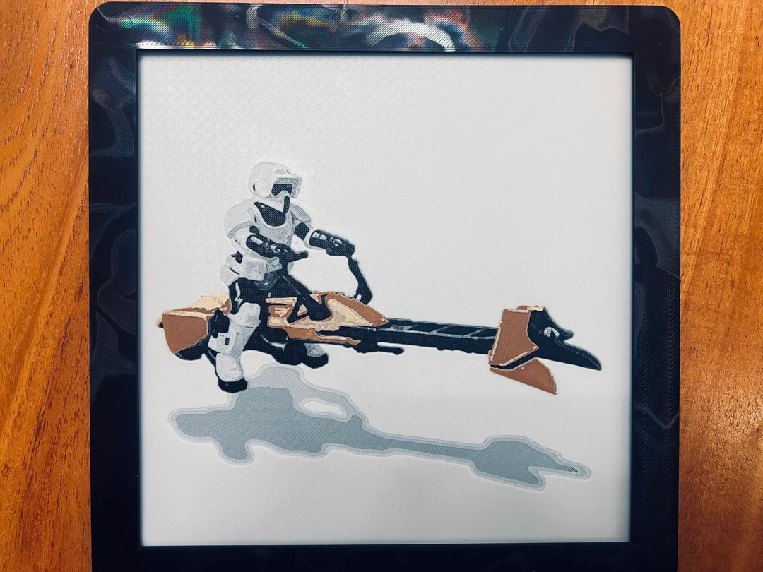 Speeder Bike by JustBe 3D Printing HueForge model: Speeder Bike by JustBe 3D Printing