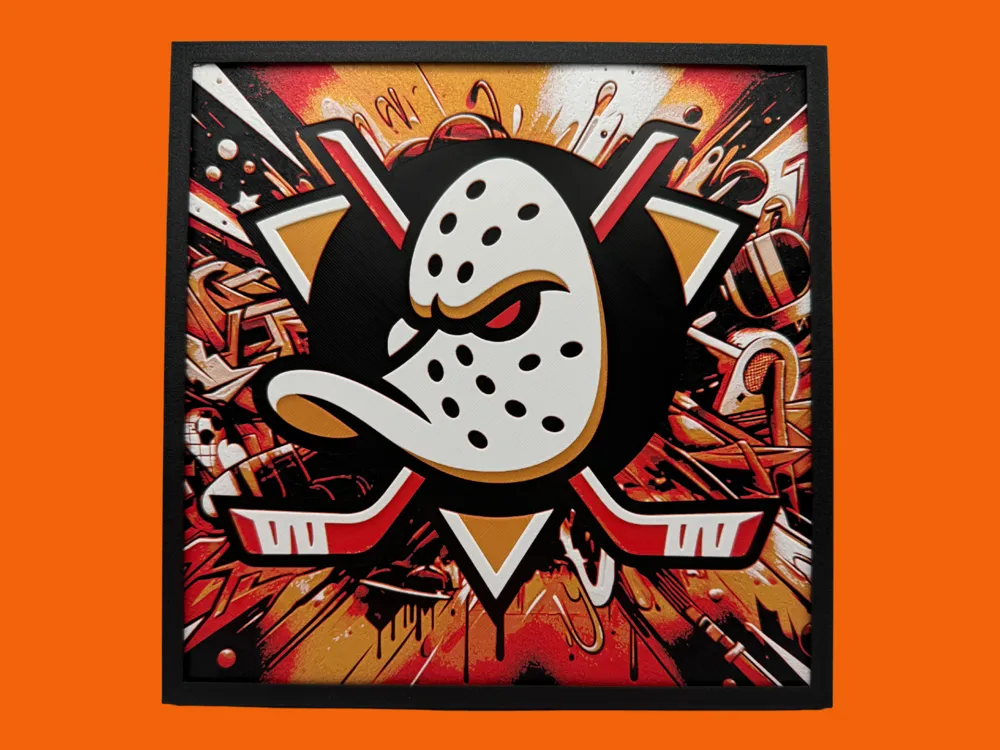 Anaheim Ducks - Series 2 - NHL Hueforge by Canadian Gamer HueForge model: Anaheim Ducks - Series 2 - NHL Hueforge by Canadian Gamer