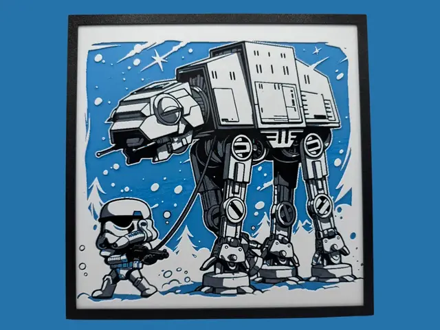HueForge model: Storm Trooper walks ATAT - Chibi Edition by Canadian Gamer