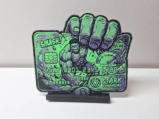 HueForge model: Hulk Smash Card by LED
