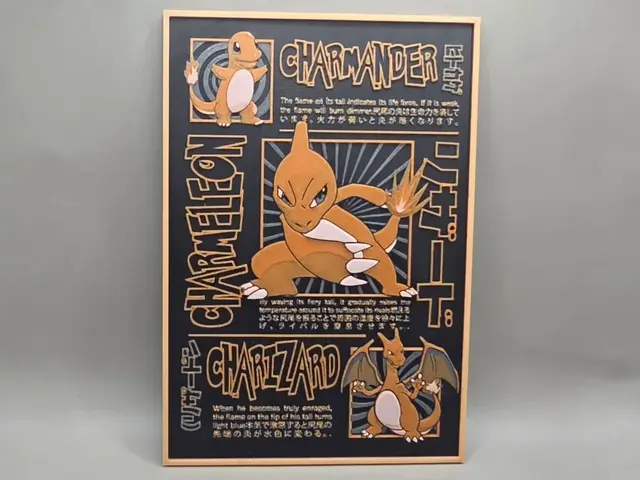 HueForge model: Charmander Evolutions - HueForge by keko