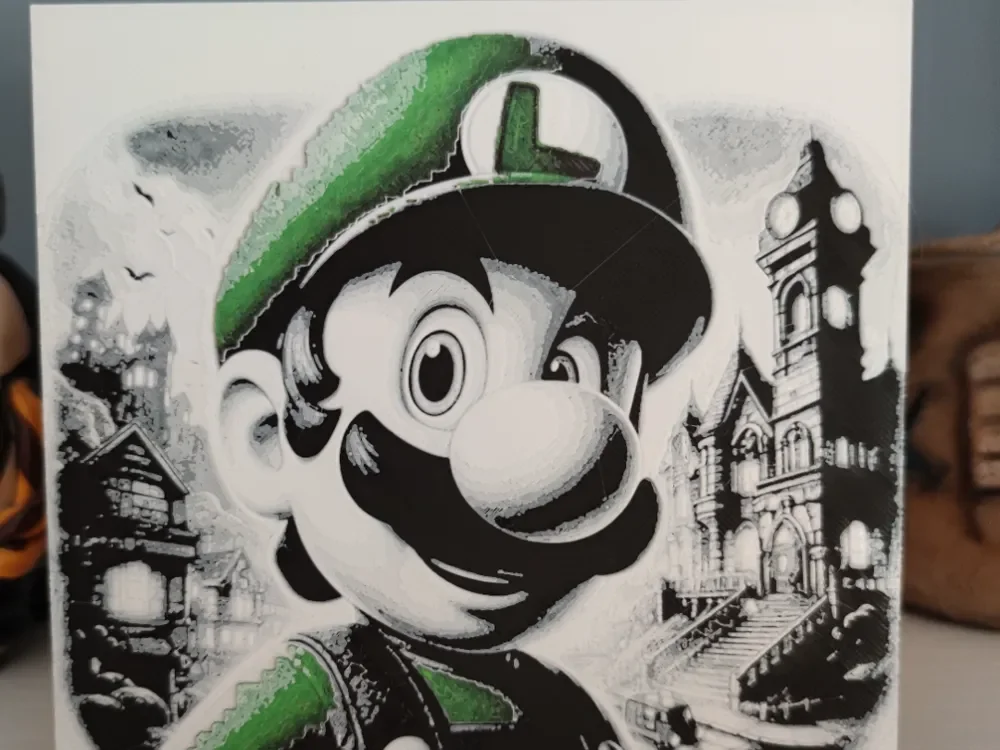 Hueforge Luigi by Litolunar HueForge model: Hueforge Luigi by Litolunar