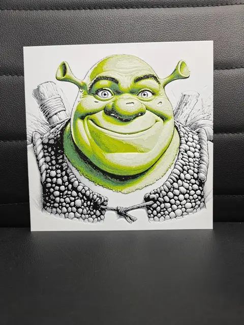 HueForge model: Shrek by TheHueforgeLady